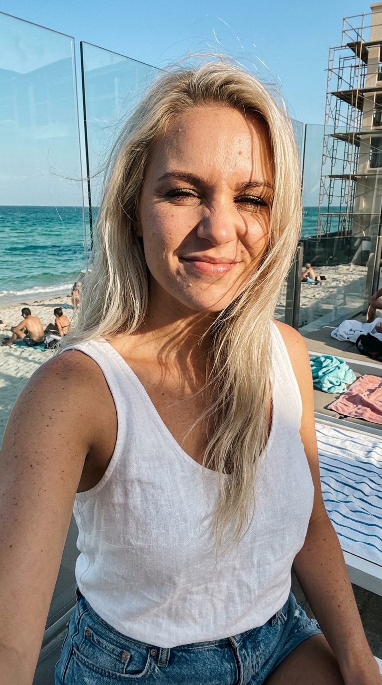 AI creator for fan platforms: Beach day, same locked face