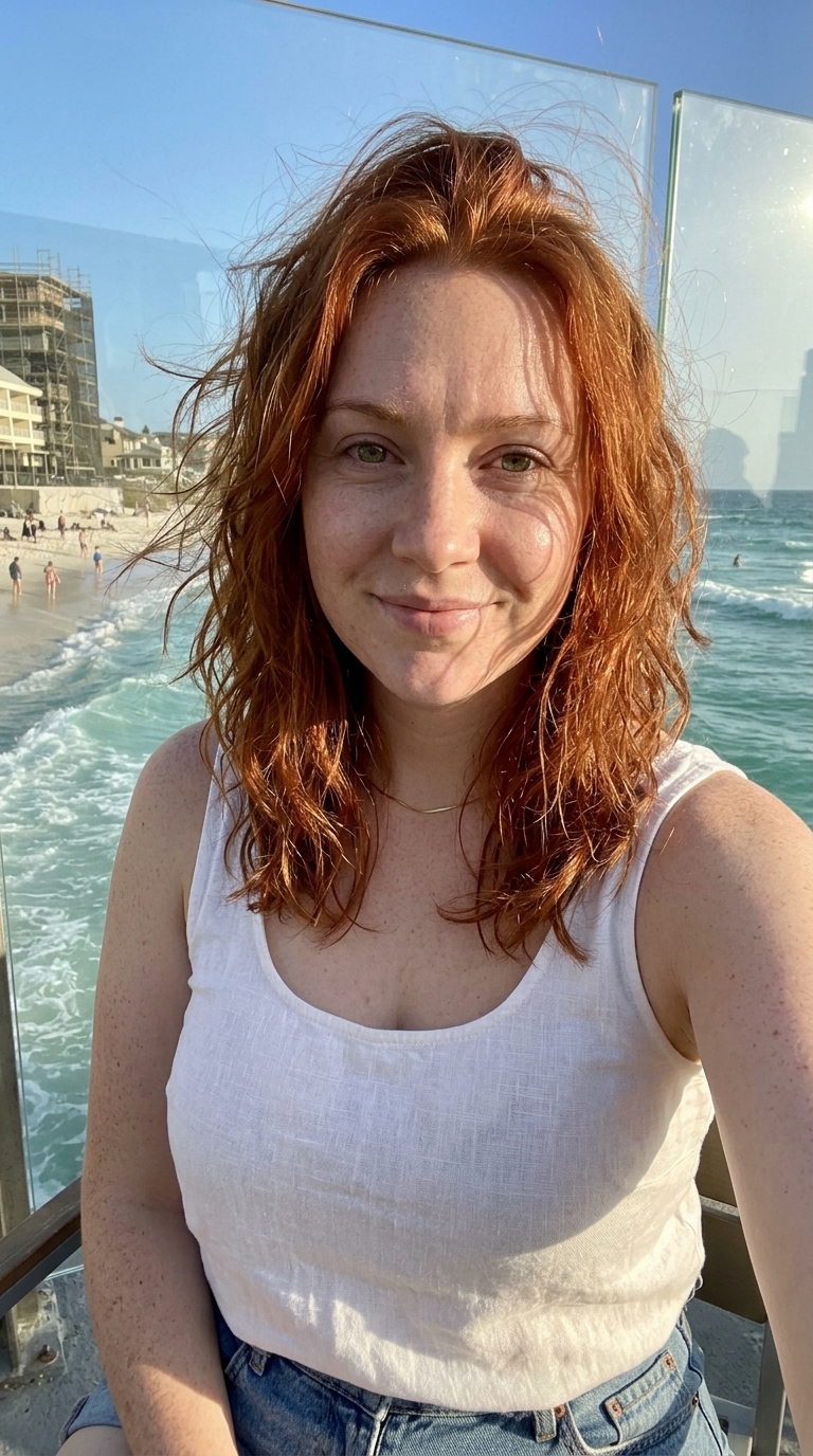 AI creator for fan platforms: Beach day, same locked face