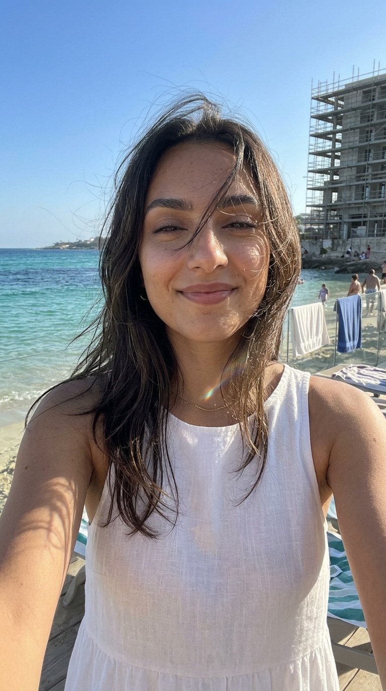 AI influencer: Beach day