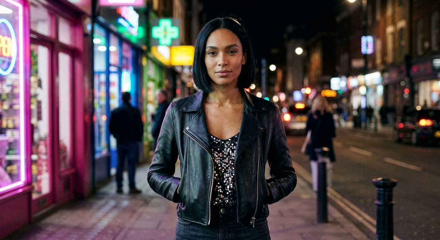 AI fashion influencer: Night out