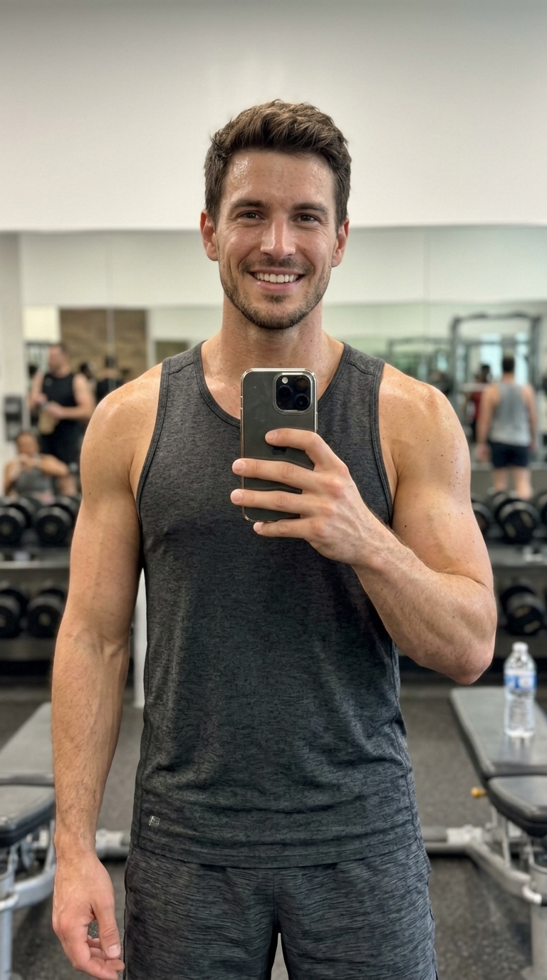 AI fitness influencer: Gym mirror