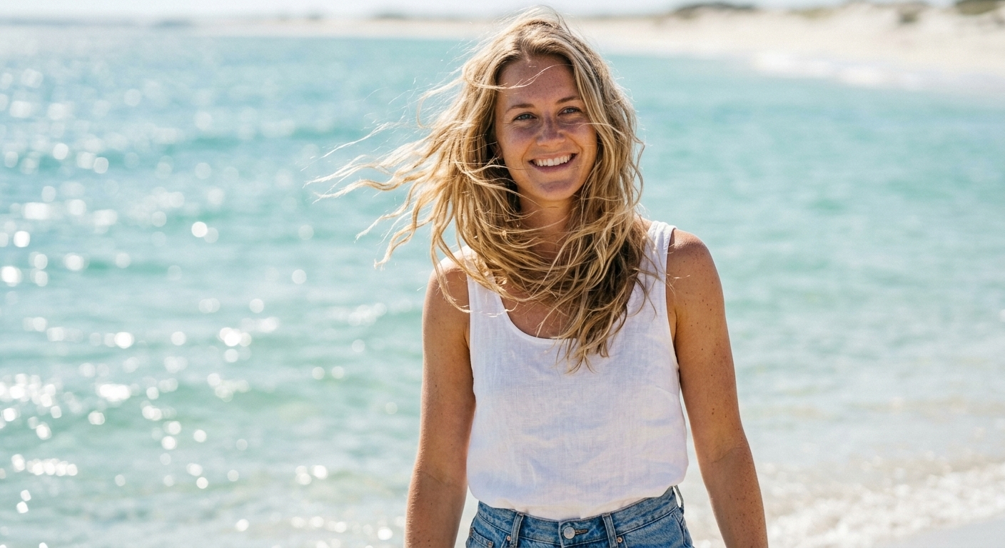 AI instagram influencer: Beach day