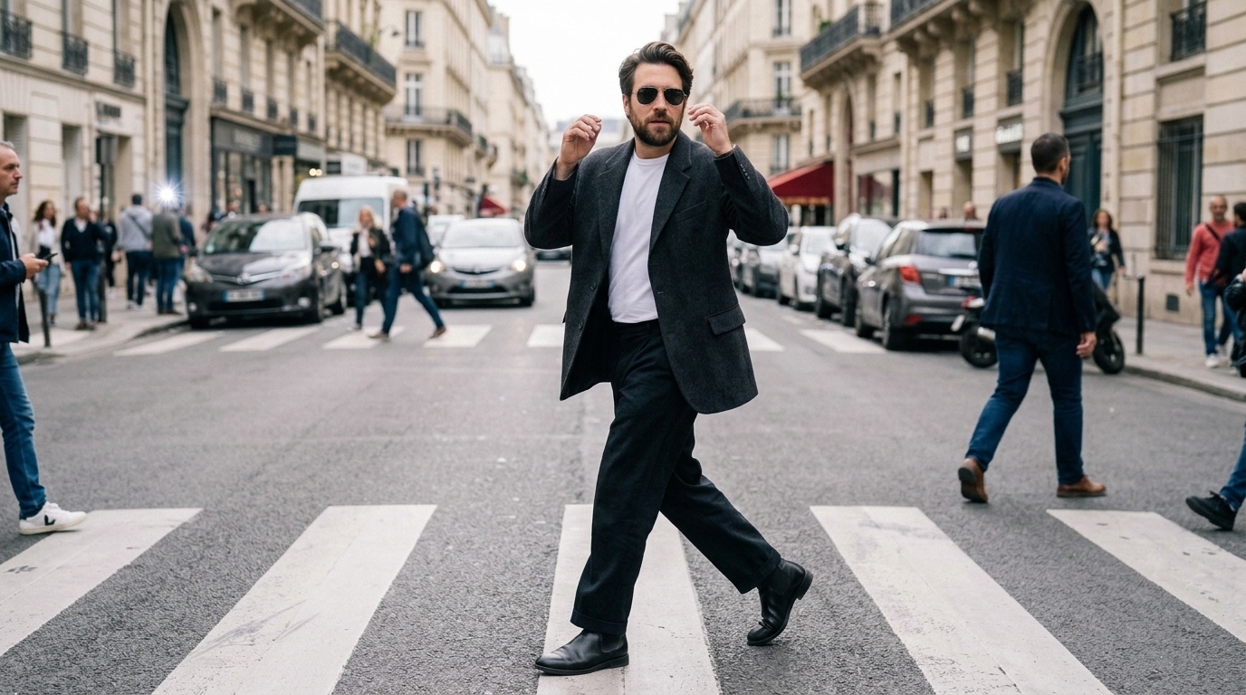 AI male influencer: Street style