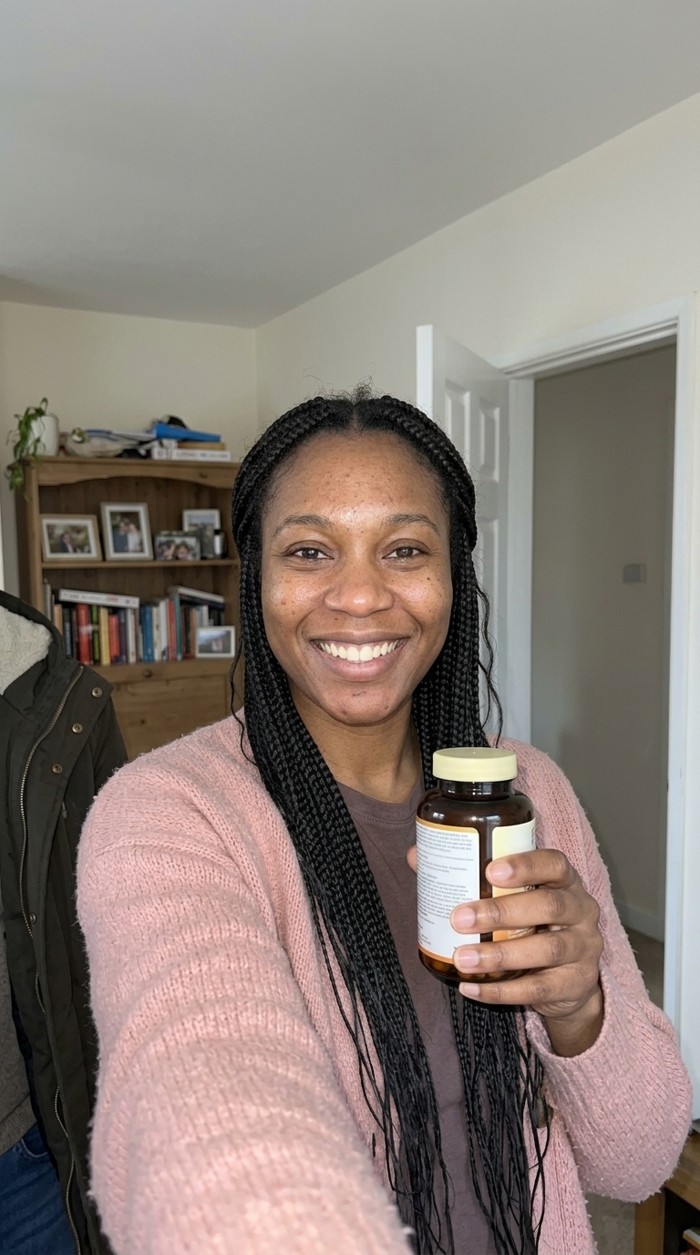 AI influencer: Holding to camera