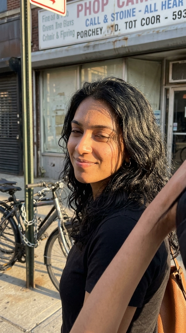 AI influencer: Golden hour walk