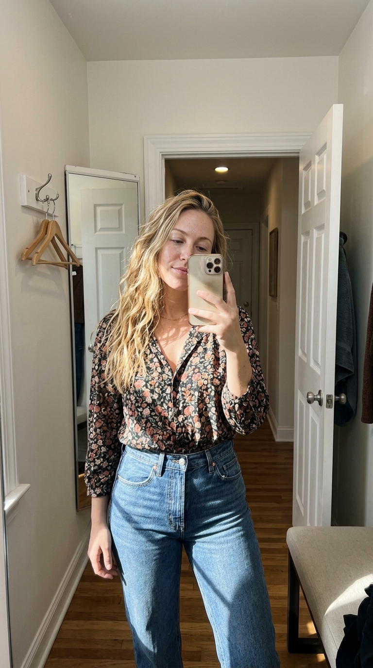 AI influencer: Mirror fit check, same locked face